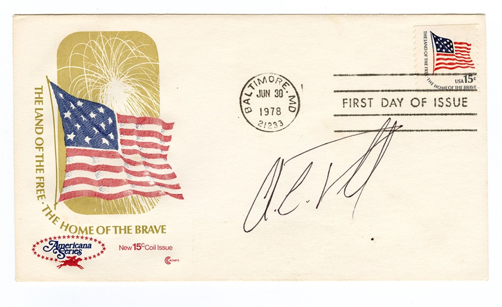 Colin Powell Signed FDC Cachet Envelope JSA