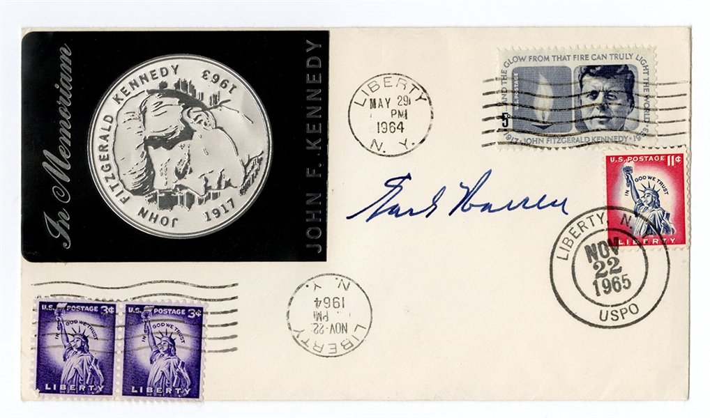 Chief Justice Earl Warren Signed FDC (JFK Stamp) Cachet Envelope JSA