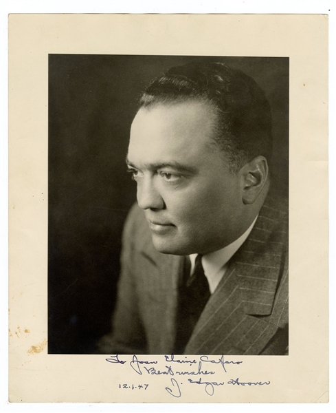 J. Edgar Hoover Signed Photograph JSA