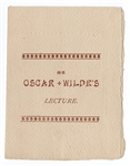 Oscar Wilde Cabinet Photograph(s) & Lecture Program (4 Items)