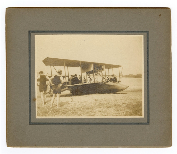 1900 Seaplane Original Cabinet Photograph (Watch Hill, RI)