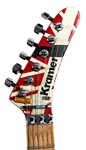 Eddie Van Halen Played and Signed Custom Striped Kramer Frankenstrat Guitar with Eddie’s Cigarette Butts JSA