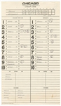 Michael Jordan Chicago White Sox Minor League Batting Lineup Card