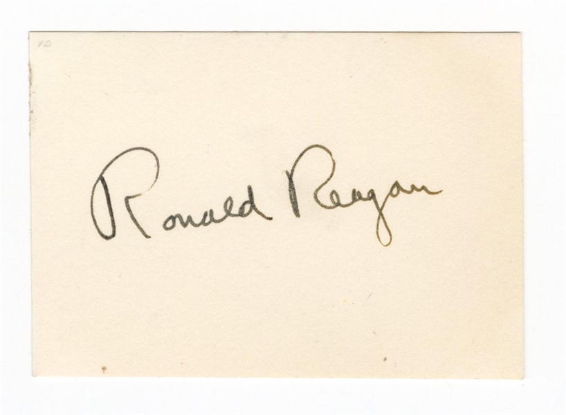 Ronald Reagan Signed Cut JSA
