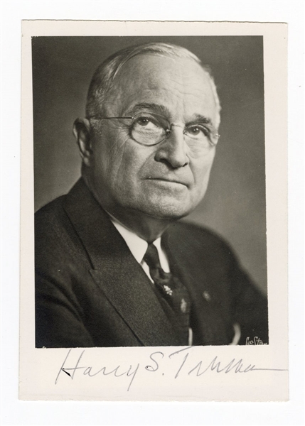 Harry S. Truman Signed Photograph JSA