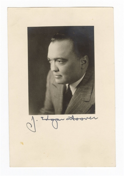 J. Edgar Hoover Signed Photograph JSA