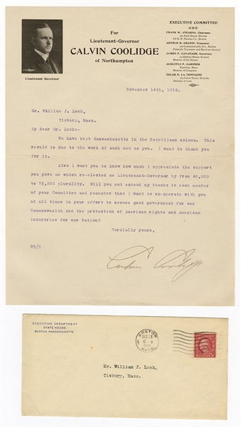 Calvin Coolidge Signed Letter JSA