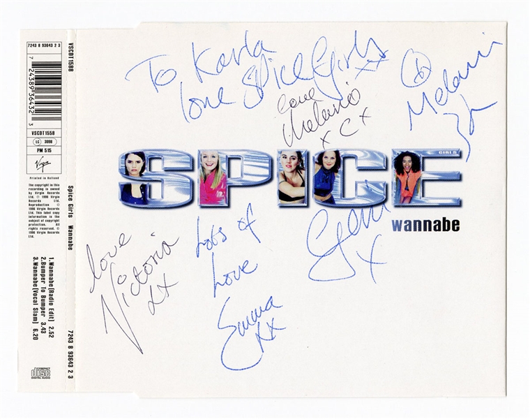 Spice Girls Vintage Signed "Wannabe" CD JSA