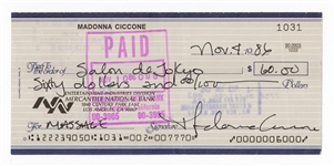 Madonna Signed Check
