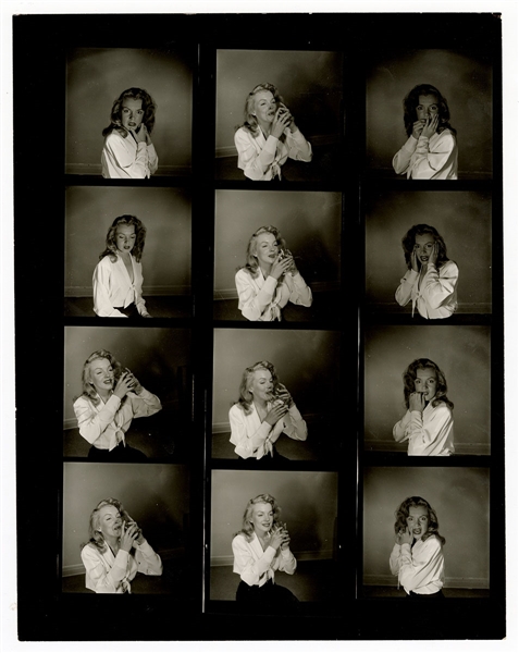 Marilyn Monroe Original Philippe Halsman Vintage Contact Sheet