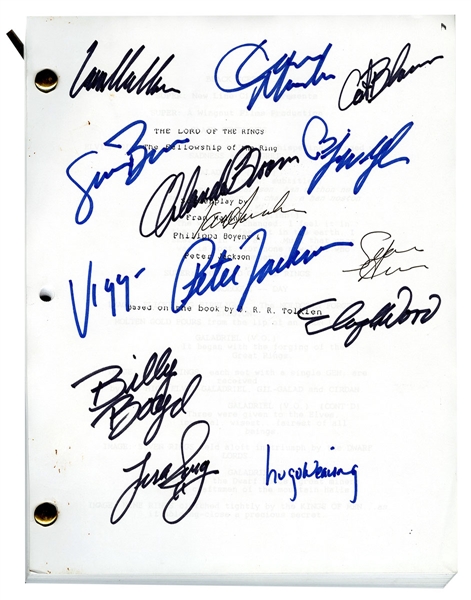 "Lord of the Rings: The Fellowship of the Ring" Cast Signed Script