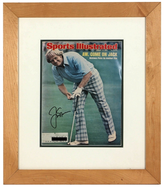 Jack Nicklaus Signed and Framed Sports Illustrated Magazine