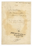 John Tyler Signed Document as President JSA