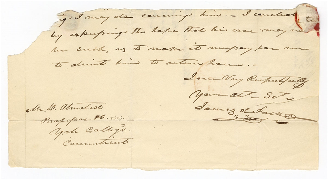 James Polk Handwritten Signed Letter JSA