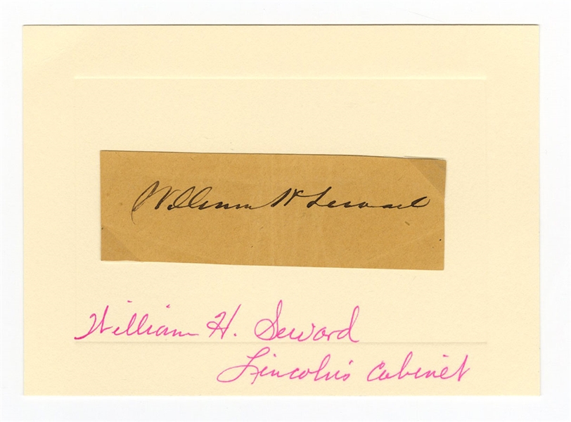 William Seward Signature Cut JSA