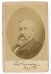Benjamin Harrison Signed Cabinet Card JSA