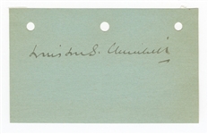 Winston Churchill Signed Cut JSA