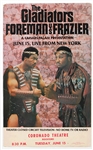 George Foreman vs. Joe Frazier Original Gladiators Boxing Poster