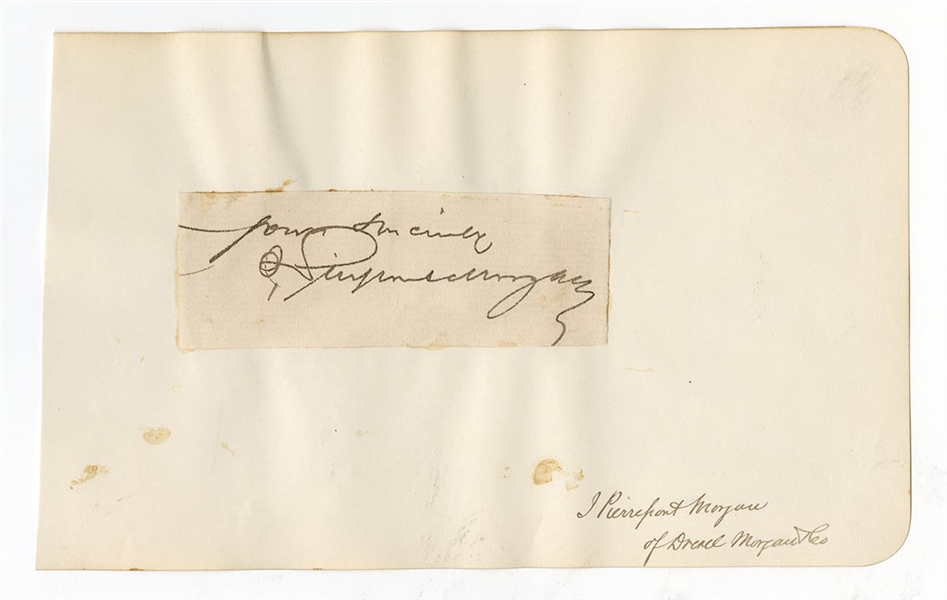 John Pierpont Morgan (J P Morgan) Signature Cut