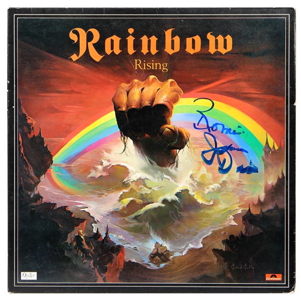 Ronnie James Dio Signed "Rainbow Rising" Album JSA