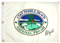Phil Mickelson Signed AT&T Pebble Beach Pin Flag
