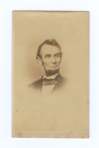 1860’s Abraham Lincoln Original “Brady” Photograph CDV