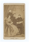 President Abraham Lincoln Circa 1865 CDV Entitled Lincoln and Family