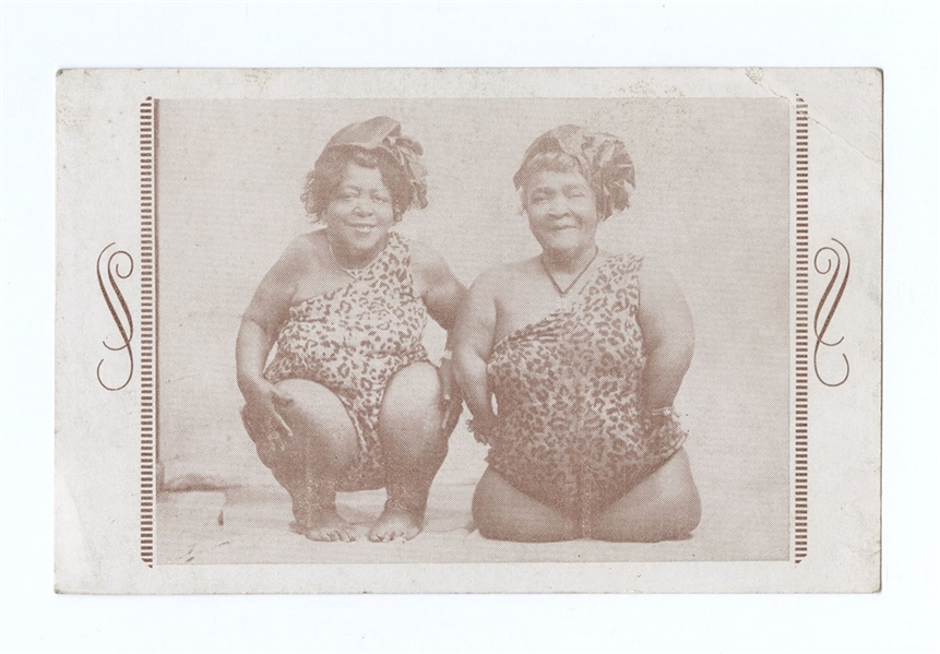 Conery Island Alzoria & Johanna Worlds Strangest Family Sideshow Postcard