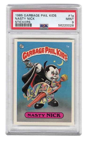 1985 Topps Garbage Pail Kids GPK Stickers #1a Nasty Nick PSA 9 MINT