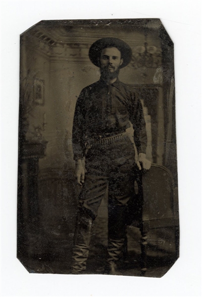 Tintype of American Cowboy