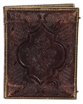 Married Couple Husband in Officer Military Garb Encased Daguerreotype