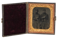 Civil War Soldiers Encased Tintype