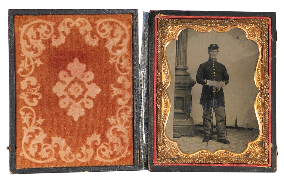 Civil War Soldier Encased Tintype