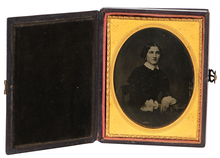 Well Dressed Woman Encased Tintype