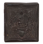 Civil War Soldier Tintype in Gutta Percha Case