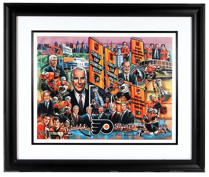 Philadelphia Flyers Stanley Cup and Conference Championship Original Lithographic Print