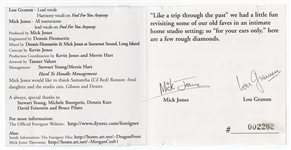 Foreigner Mick Jones and Lou Gramm Signed Rough Diamonds #1 Limited Edition C.D.