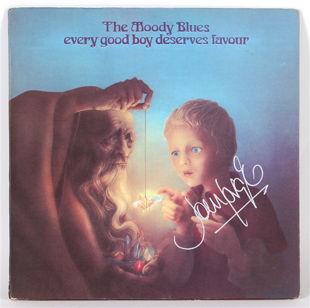 Moody Blues John Lodge Signed “Every Good Boy Deserves Favour” Album JSA