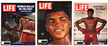 Muhammad Ali Collection of Sports Illustrated Magazines (7) and Life Magazines (3)