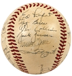 1950 New York Yankees Signed Baseball (CH DiMaggio) JSA LOA