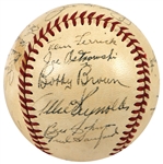 1950 New York Yankees Signed Baseball (CH DiMaggio) JSA LOA