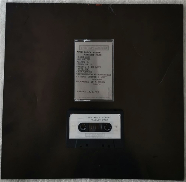 Rare official 1987 Prince Black Album Proof Sleeve and Promo Cassette