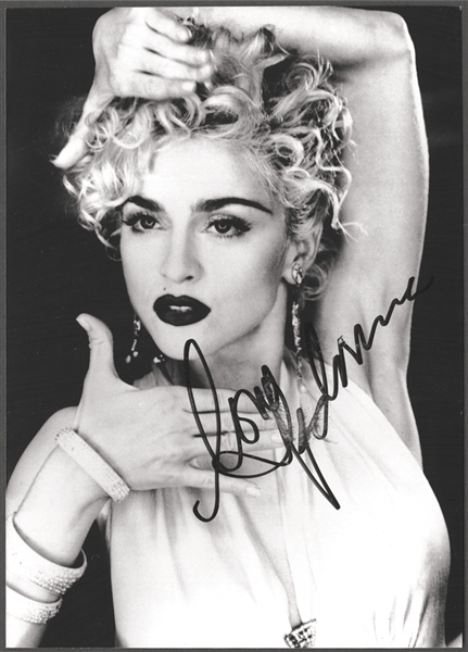 Madonna Signed & Inscribed Herb Ritts "Vogue" Photograph