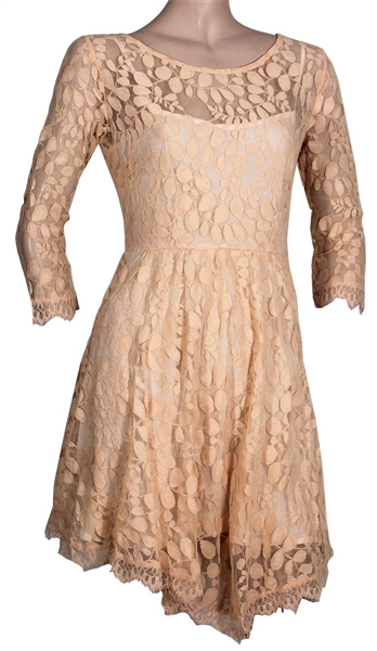 Taylor Swift Owned & Worn Peach Lace Dress