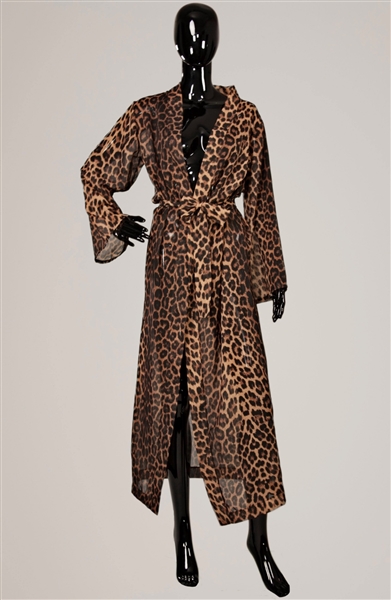 Spice Girl Mel B U.K. Walkers Crisps TV Advertisement Worn Custom Leopard Print Robe