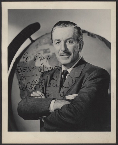 Walt Disney Signed & Inscribed Original Photograph