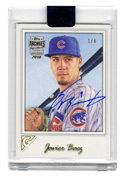 Javier Baez 2018 Topps Archives Signatures Series #3 of 6