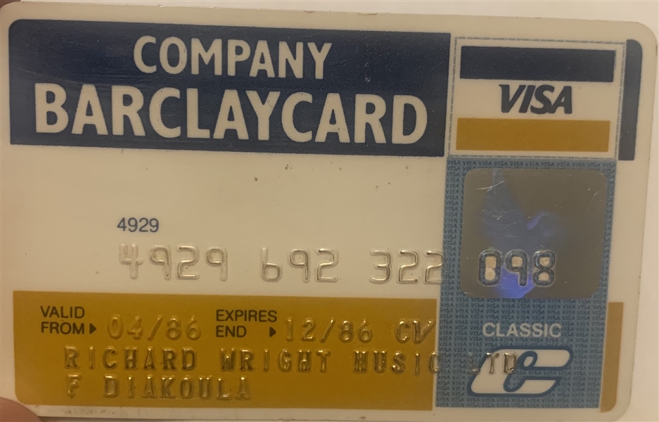 Pink Floyd Richard Wright Credit Card