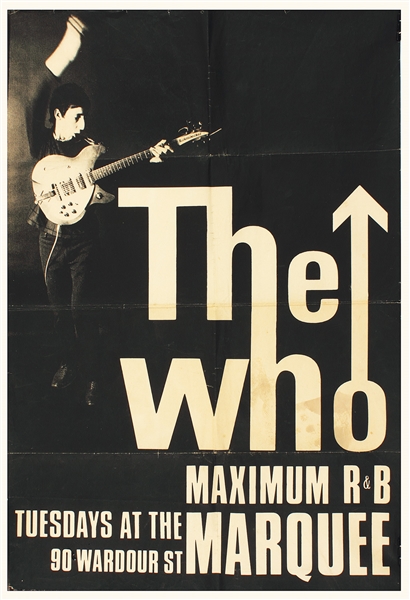 The Who Original Marquee Concert Poster Hung At Club