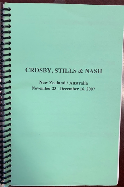 Crosby, Stills & Nash 2007 New Zealand Tour Itinerary